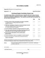 Confined Space Entry Permit - Sewer Entry Permit